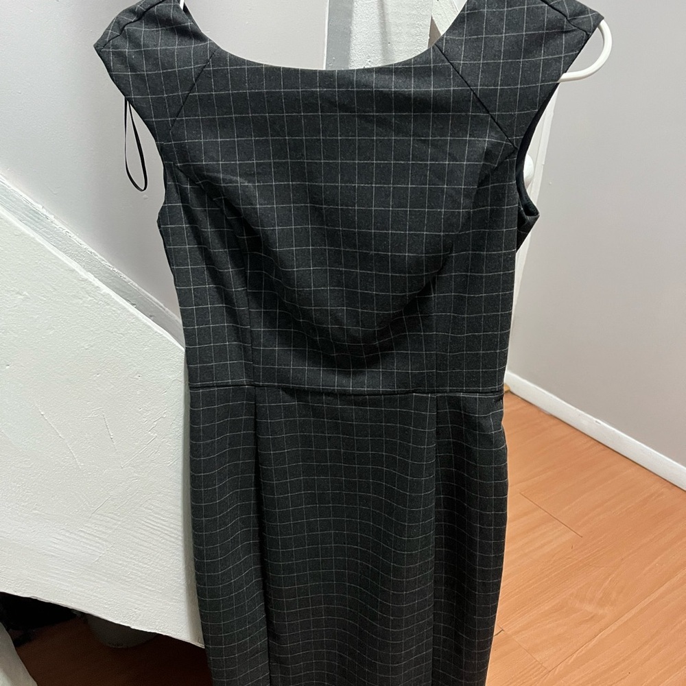 Banana Republic Black Sheath Midi Dress with Cap Sleeves